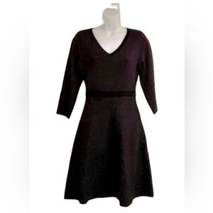 Nina Leonard Fit & Flare Knit Dress _ NWOT _ Plum